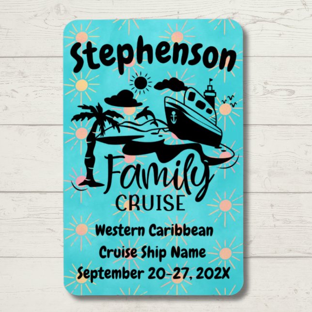 Imán Decoración personalizada de la puerta de crucero f (Family Cruise Door Magnet)