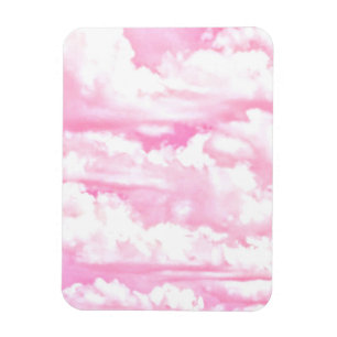 Imán Decoración rosa claro y elegante con nubes
