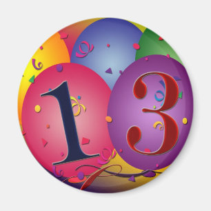 Imán Decoraciones del globo para el décimotercero