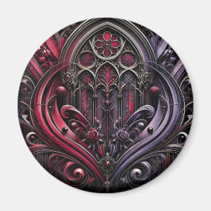 Imán decorativo de arcos de rosa gótica