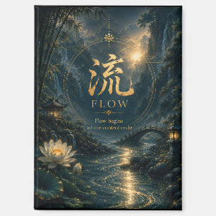 Imán decorativo de carácter chino 流 Flujo (Liú)