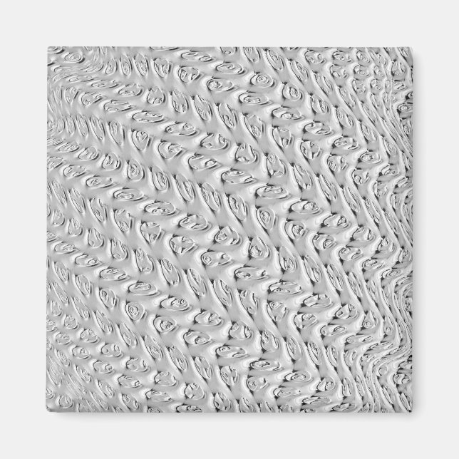 Imán decorativo de diseño plateado (Frente)