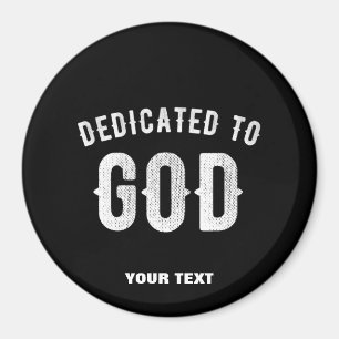 IMÁN DEDICADO A DIOS PERSONALIZABLE GUAY TEXTO BLANCO