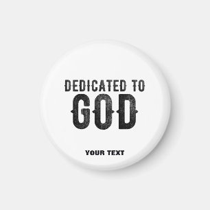 IMÁN DEDICADO A DIOS PERSONALIZABLE GUAY TEXTO NEGRO