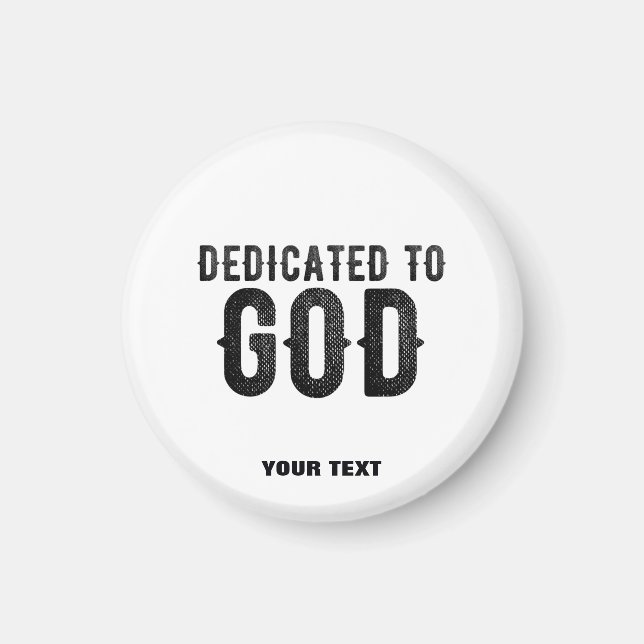 IMÁN DEDICADO A DIOS PERSONALIZABLE GUAY TEXTO NEGRO (Frente)