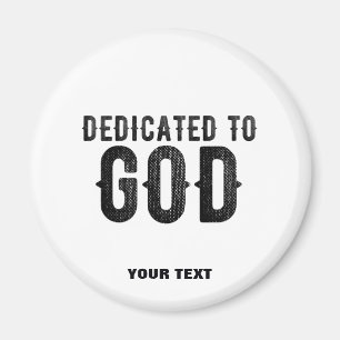 IMÁN DEDICADO A DIOS PERSONALIZABLE GUAY TEXTO NEGRO