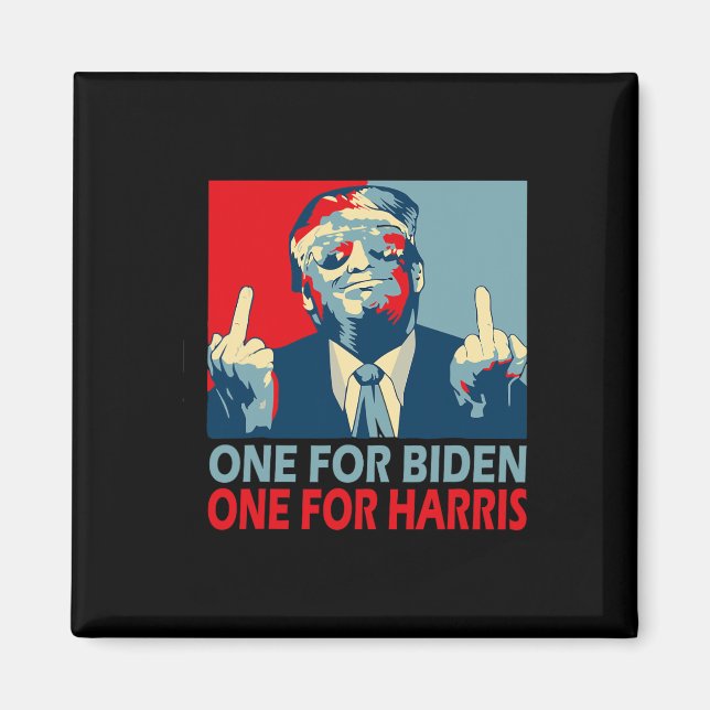 Imán Dedo medio Biden Harris Fla republicana norteameri (Frente)