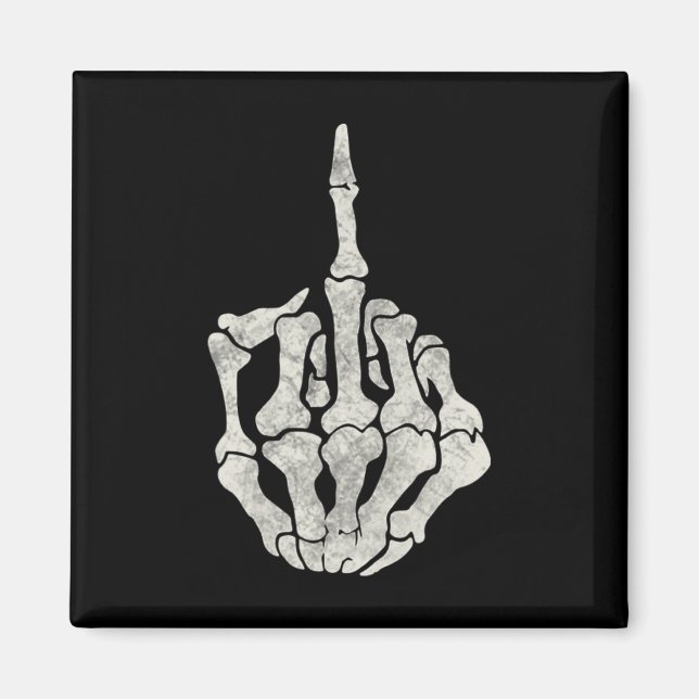 Imán Dedo Medio De La Mano De Esqueleto Para Calavera S (Frente)