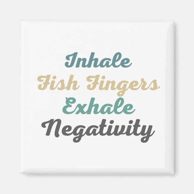 Imán Dedos de peces inhalados Exhalan imanes de negativ (Frente)