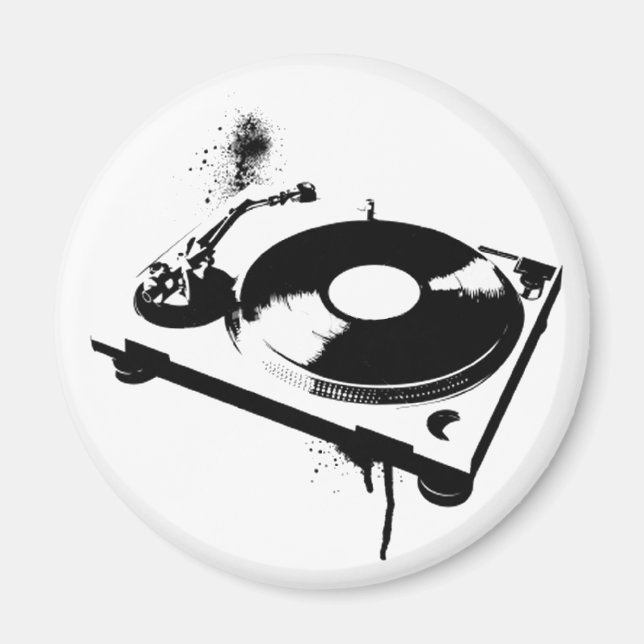 Imán Deejay DJ Turntable Magnet | Regalos musicales de  (Frente)