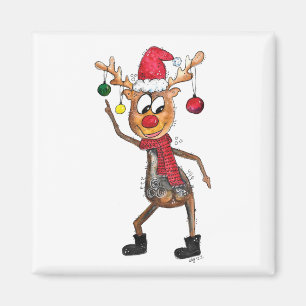 Imán Deer de Navidades de danza caprichoso