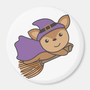 Imán Deer Halloween Witch Kids Witch Costume Magnet