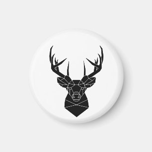 Imán Deer Head Geometric Ai File Deer Silhouette Stag P