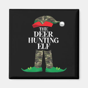 Imán Deer Hunting Elf Matching Group Family Elf Christm