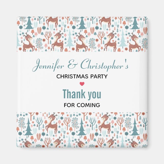 Imán Deer lindo en Navidades singulares de patrones for (Frente)