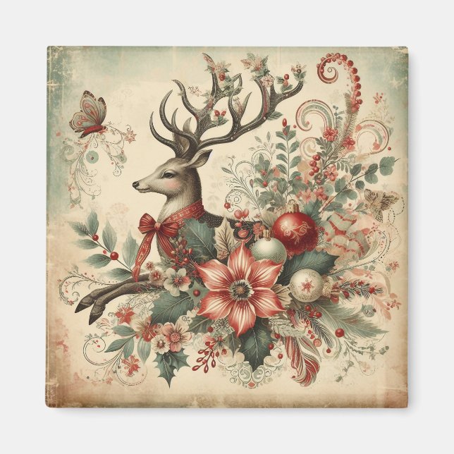 Imán Deer Magnet, Navidades clásicos (Frente)