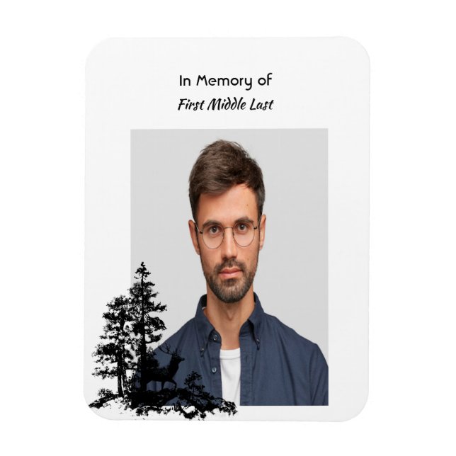 Imán Deer Masculino Stag de Memory Keepsake (Vertical)