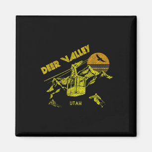 Imán Deer Valley Utah Retro Skiting Tee