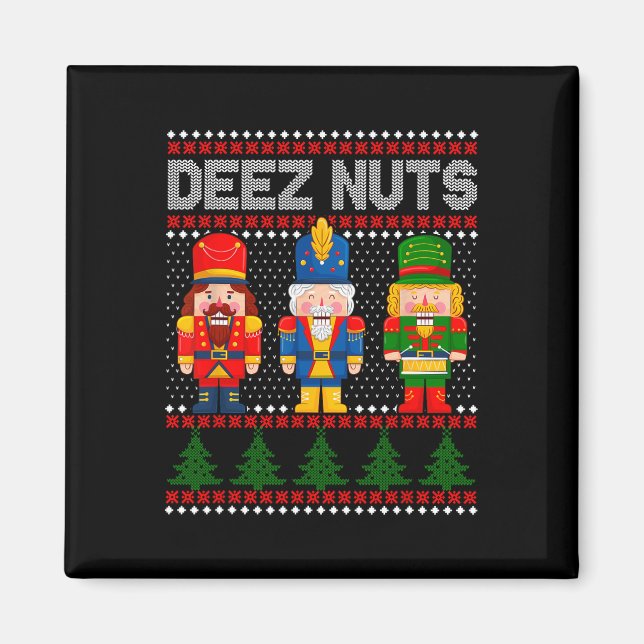 Imán Deez Nutcracker Navidades feos (Frente)