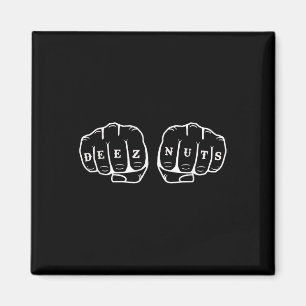 Imán Deez Nuts Funny Knuckles Tattoo