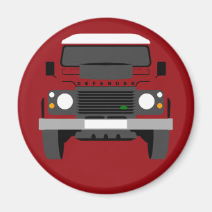 Imán Defensor clásico rojo de Land Rover del arte pop