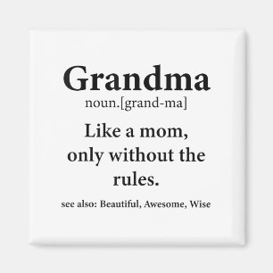 Imán Definición De Abuela Como Mamá Sin Reglas Graciosa