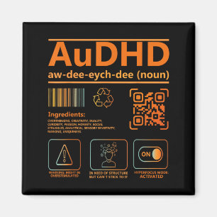 Imán Definición de AuDHD Gráfico de Conciencia de la Ne
