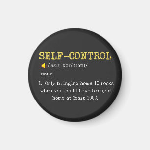 Imán Definición de Autocontrol Divertida Personalizada