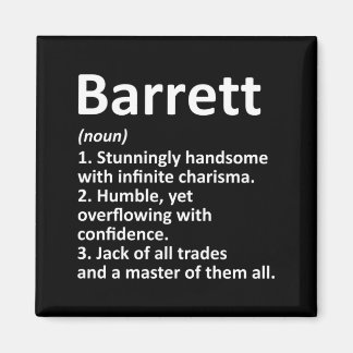 Imán Definición de Barrett Nombre Personalizado Diverti