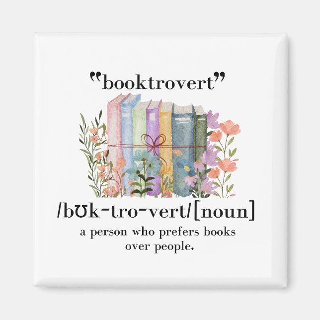 Imán Definición de "Booktrovert" (Frente)