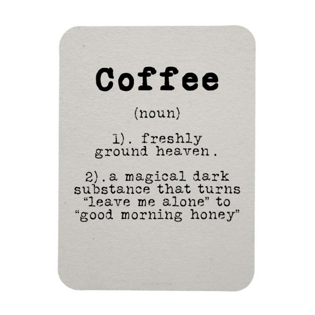 Imán Definición de café de café de Lover (Vertical)