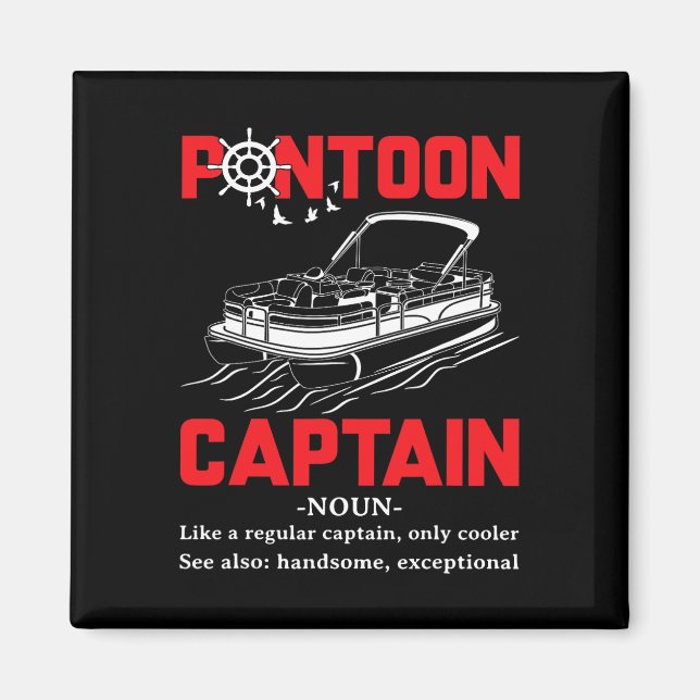 Imán Definición de Capitán de Pontón Divertida Barco de (Frente)