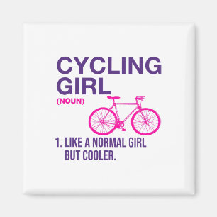 Imán Definición de chica ciclista ciclista bicicleta de