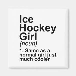Imán Definición de chica de hockey sobre hielo