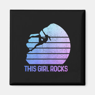 Imán Definición de chica escaladora en roca Escaladora 