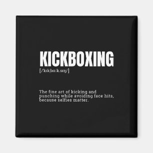 Imán Definición de cita divertida de hobby de kickboxin