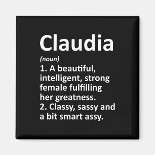 Imán Definición de Claudia Nombre Personalizado Navidad