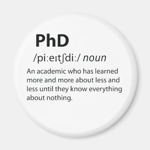 Imán Definición de diccionario divertida de PhD