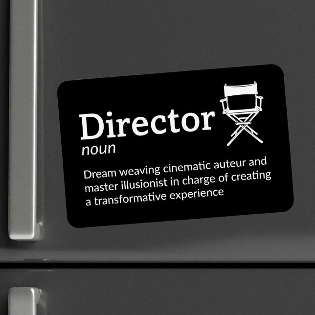 Imán Definición de director - Fabricante de cine de 4"  (Subido por el creador)