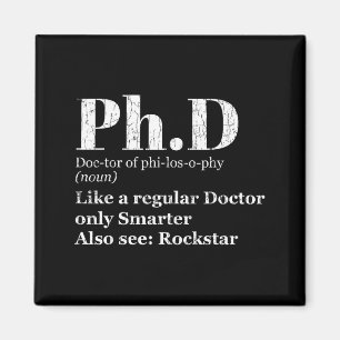 Imán definición de doctorado divertida gráfica de candi