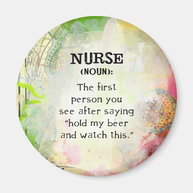 Imán Definición de enfermera (Frente)