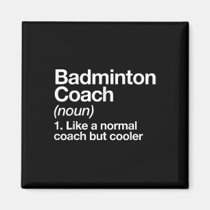 Imán Definición de Entrenador de Bádminton Deportes Div