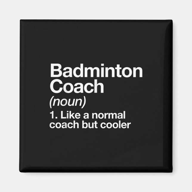 Imán Definición de Entrenador de Bádminton Deportes Div (Frente)