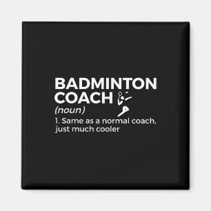 Imán Definición de Entrenador de Bádminton Divertido Bá