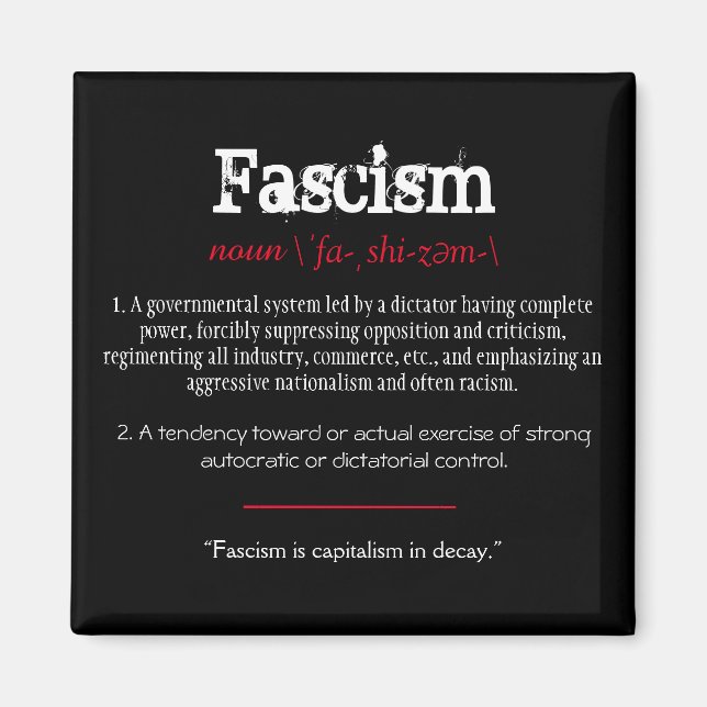 Imán Definición de fascismo Declaración política Rojo (Frente)