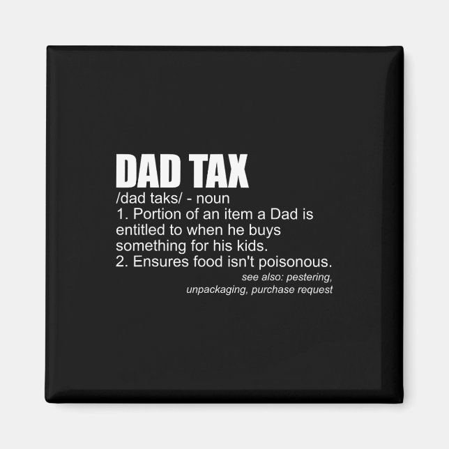 Imán Definición de impuestos Graciosa Día del Padre de  (Frente)