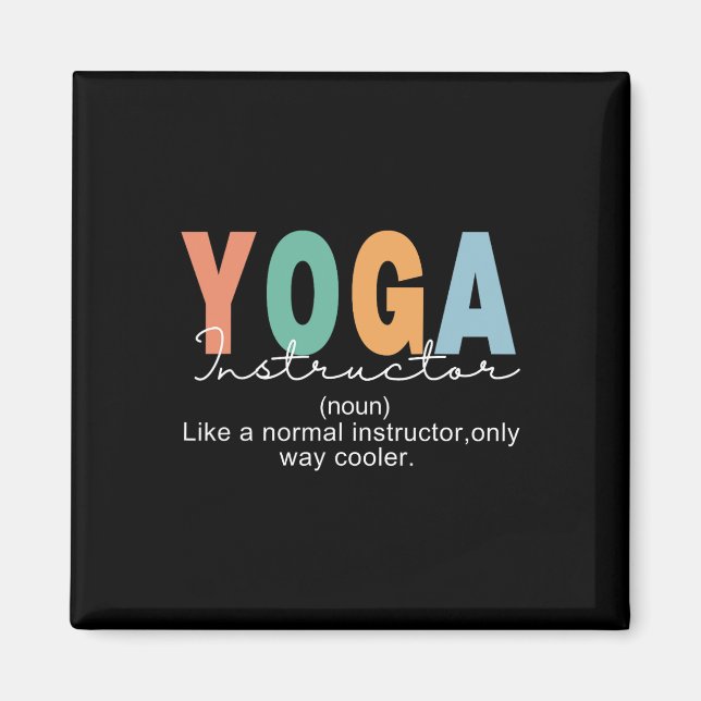 Imán Definición de instructor de yoga solo normal más g (Frente)
