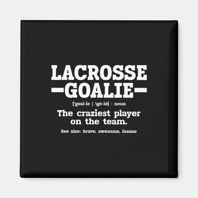 Imán Definición de Lacrosse Goalie (Frente)