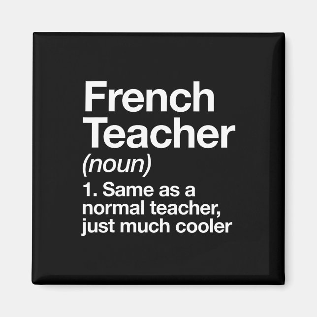 Imán Definición de Maestro Divertido Regreso a Clases P (Frente)