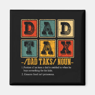Imán Definición de Papá Retro Divertido Impuesto Papá H